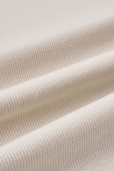 Ecosil biodegradable stretch rib knit fabric close-up with surface fold detail and soft hand feel for base layers and casualwear.