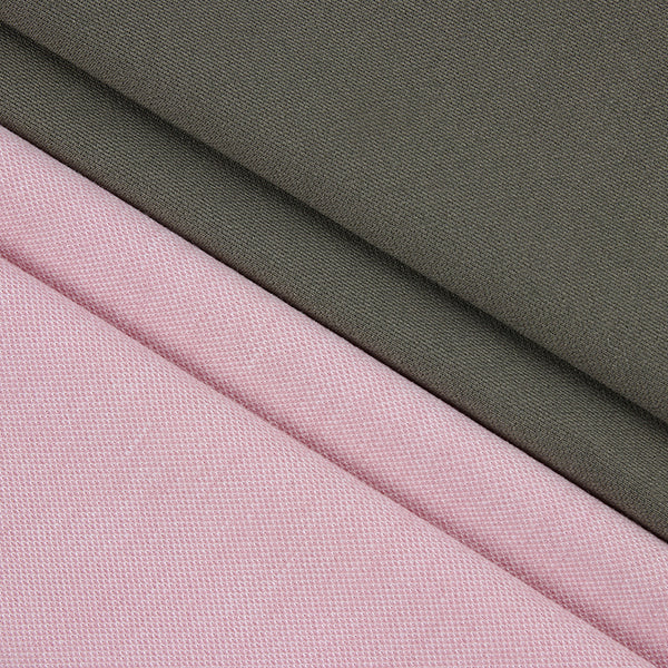 6323 Trendy brand double-sided pique texture fabric 280G rayon nylon women's dress T-shirt knitted fabric stretch fabric.