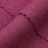 Cotton modal spandex stretch rib knit fabric close-up with edge structure detail and soft dry touch for base layers and casualwear.